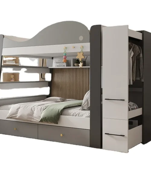 *Modern Simple Adult Children'S Mother and Child Kids' Double Bunk Bed Storage With the Width