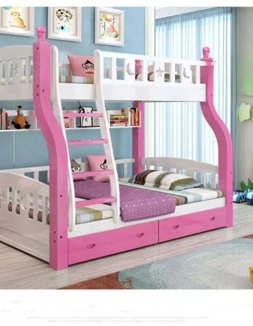 l # New Designed Kids Bunk Bed For Girl Solid wood buck bed for Children Bed Room Furniture Bedroom Set Modern