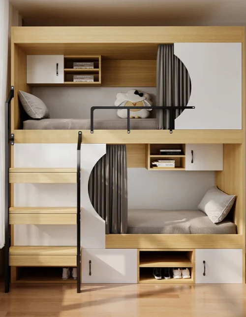 Bunk beds Hostel B & B Hotel Space Capsule Apartment Student Children Two-bunk Beds Adult Upper and Lower