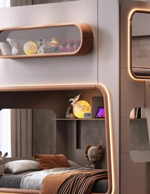 Bunk beds are the same width, height, high and low space capsule high guardrail small apartment bunk beds