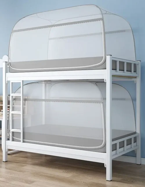 Double Zipper Bunk Bed Mosquito Net Student Dormitory Free Installation Yurt Mosquito Net Single-door Single Bed Mosquito Net