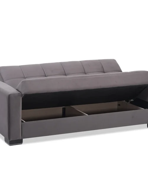 Sofá Cama Moderno de Lujo con Almacenamiento Oculto, Tapizado en Tela, para Sala de Estar, Hogar, Apartamento