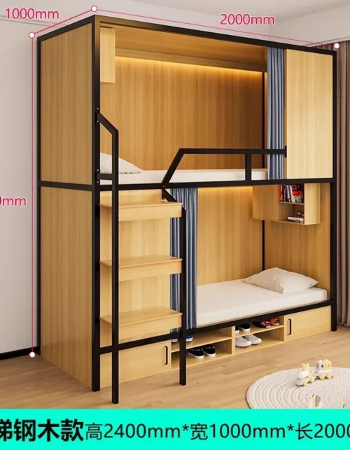 Premium Bunk Beds Student Dormitory Space Capsule Bed Hostel Apartment Bed Adult