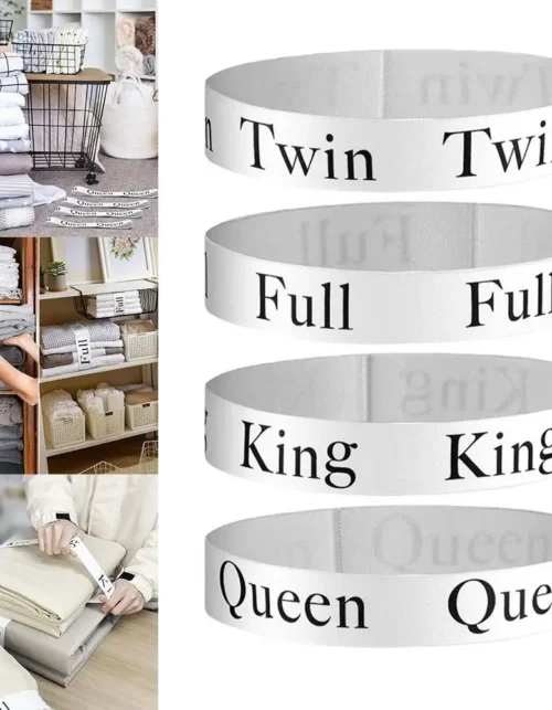 Hot Space-saving King Twin Full Queen Sheet Straps Sheet Organizer Belt Closet Organization Bed Sheets Storage Bands