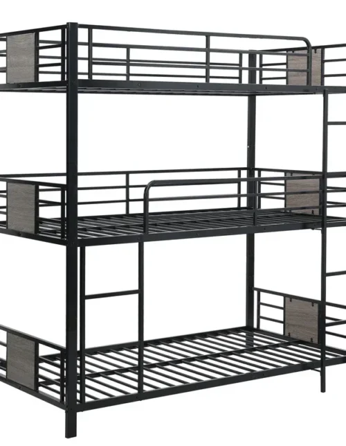 # Hot #School Steel Bunk Bed Dormitory Modern Student Iron Triple Bunk Bed Three Layer Bunk Metal Bed Frame