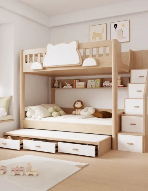 150x190cm Organizer furniture loft bed with desk loft bed furniture bedroom full size bed frame dorm room essential daybed