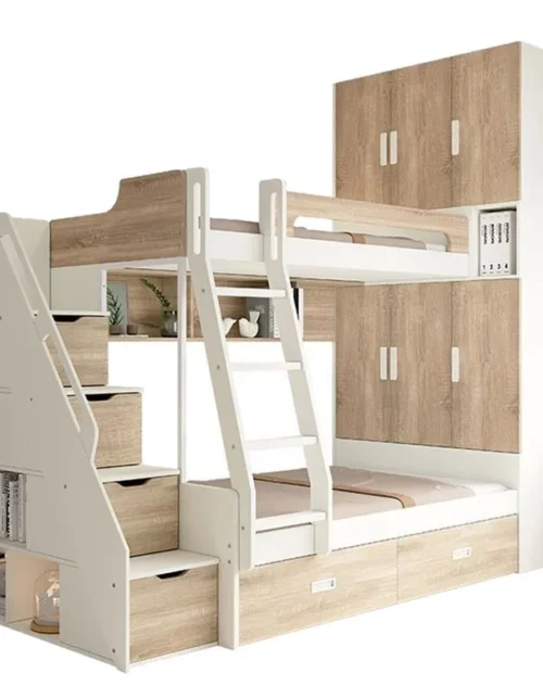 Children's up and down bed Bunk bed Adult parallel child and mother bed Folding type