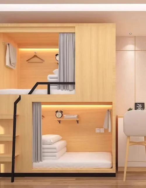 Youth Hostel Homestay Space Capsule Upper and Lower Bunk Beds Staff Dormitory Double Beds Student Apartment High and Low Beds
