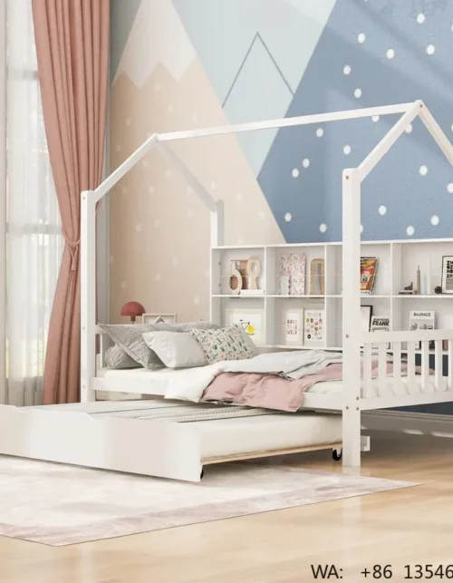 304 Stainless Steel Kids Bunk Bed Frame 1.2m Double Layer Durable Dormitory Home Bedroom Sleeping Furniture