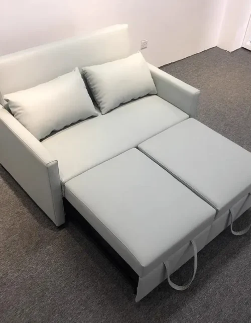 Sofá cama plegable retráctil para apartamentos pequeños, doble mecanismo de empuje y tracción, sofá cama oculto de doble función para sentarse y acostarse.