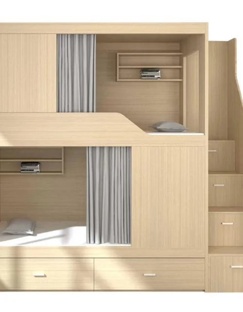 Space Capsule Student Dormitory Apartment E-Sports Hotel  Wooden Bunk Beds Japanese Capsule Bed