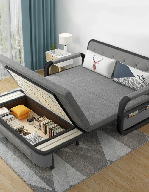Modern Folding Sofa Bed Sleeping 3 Seater Sofa Living Room Furniture Sleeper Bed With Storage
