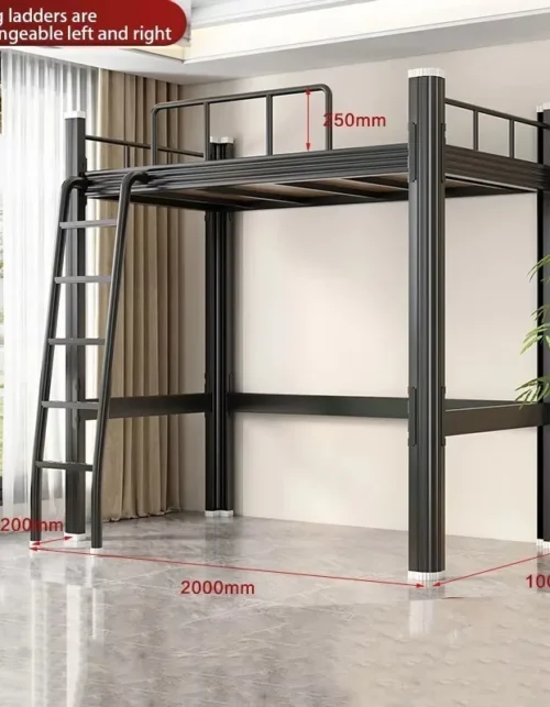 Factory Iron Frame Bed Bed Frame Low Bunk  Full Twin Over for Sale Kids Storage Kids Head Board Bedroom Furniture Bed Furniture