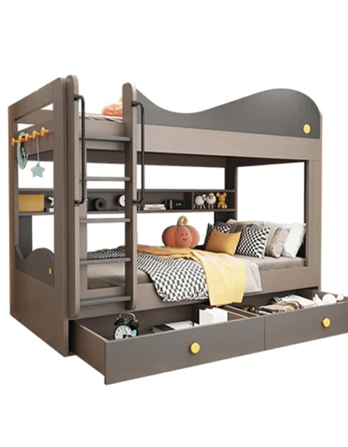 *Space Saving Two Layers Multi Function Bedroom Adult Kids Twin Double Children Bunk Beds Set With Storage