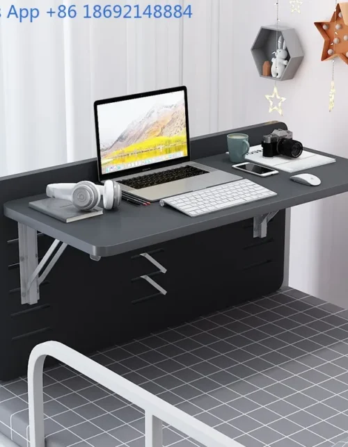 Dormitory Bunk Bed Table Large Student Foldable No-Installation Dormitory Suspended Desk Small Table