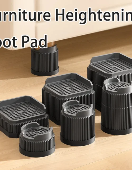 Adjustable Height Furniture Risers - High Load - Bearing, Triple Anti - Slip for Sofa, Bed & Desk