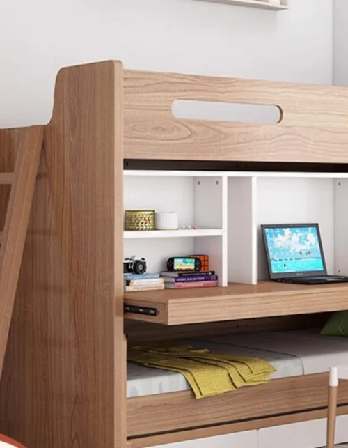 Go to bed, table, empty children's bed, desk integrated small apartment, upper and lower bunk, double-layer pull-out drag