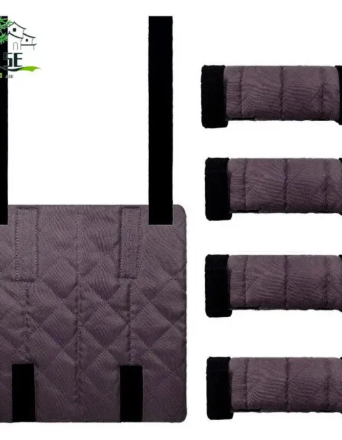 A05E-4PC Quilted Bunk Bed Ladder Pads ,10"X10" Thick ,Soft Foot Comfort Mat With Adjustable Straps For Pain Relief,Dorm Room
