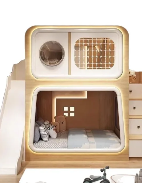 Cama de madera maciza para niños y niñas, literas dobles, literas para madre e hijo, literas para adultos