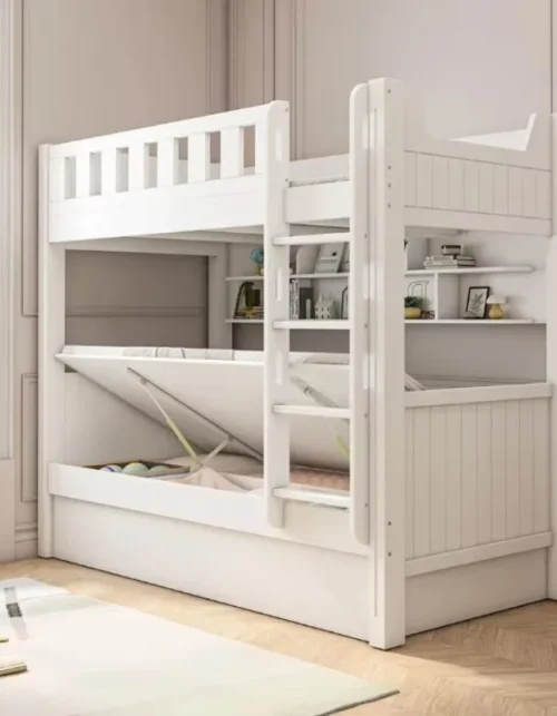 Bedroom Furniture Children Bed Wood Storage Bunk Beds With Stair Cabinet and Slide for Kids Solid Wood Bedroom Sets Loft Bed