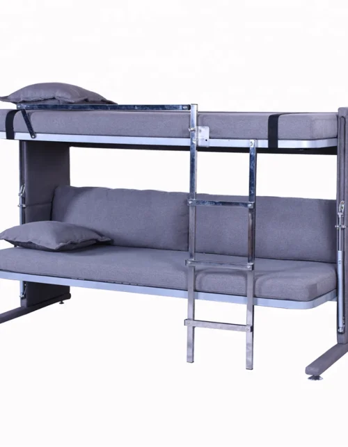 Sofá Cama de Tela de Alta Calidad con Estructura Metálica Plegable